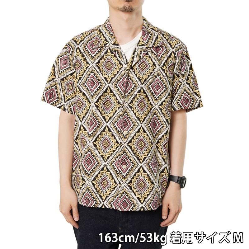 STAR OF HOLLYWOOD ֥ϥꥦå Ⱦµ  BROAD COTTON OPEN SHIRT GEOMETRIC DIAMOND SH38386