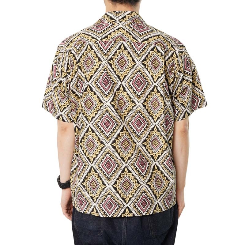 STAR OF HOLLYWOOD ֥ϥꥦå Ⱦµ  BROAD COTTON OPEN SHIRT GEOMETRIC DIAMOND SH38386