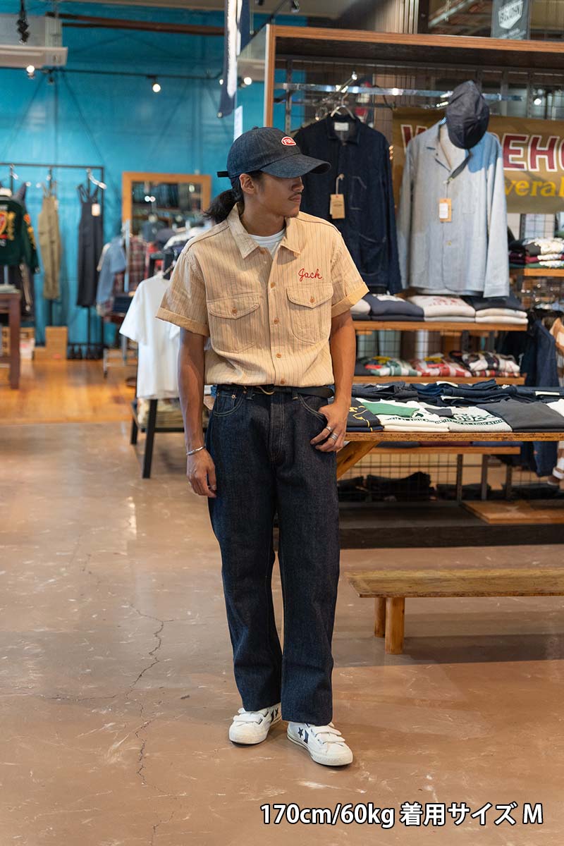 SUGAR CANE ���奬�������� Ⱦµ����� ��COKE STRIPE WORK SHIRT with CHAIN EMBROIDERED�� SC39528