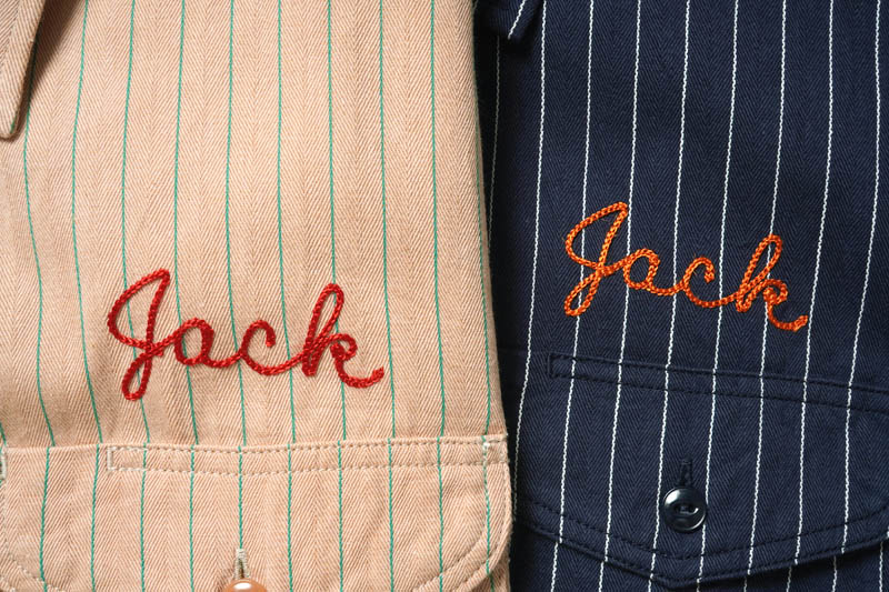 SUGAR CANE ���奬�������� Ⱦµ����� ��COKE STRIPE WORK SHIRT with CHAIN EMBROIDERED�� SC39528