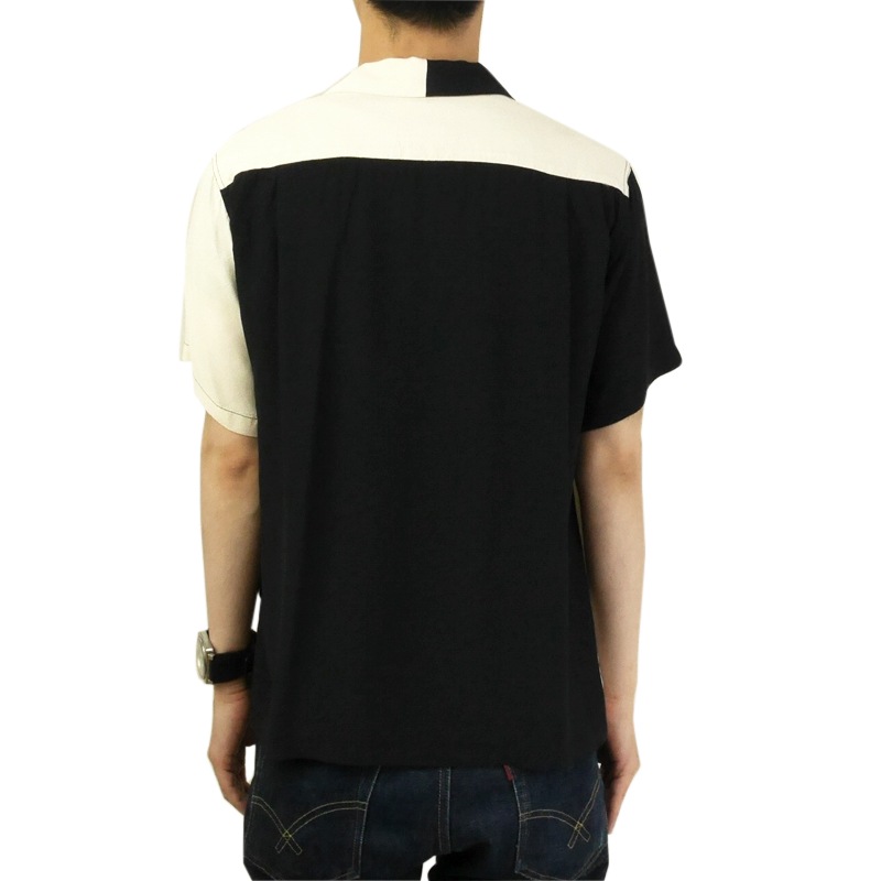 STYLE EYES �������륢���� Ⱦµ ����� ��DUO TONE��S/S RAYON BOWLING SHIRT SE38370