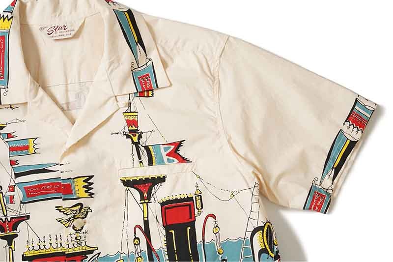 STAR OF HOLLYWOOD ���������֥ϥꥦ�å� Ⱦµ ����� BROAD COTTON OPEN SHIRT "SEA VOYAGE" SH38392