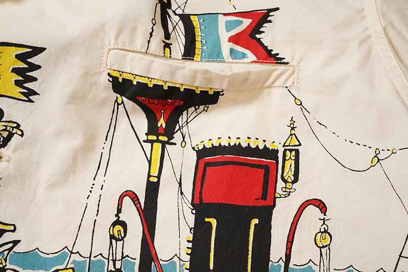 STAR OF HOLLYWOOD ���������֥ϥꥦ�å� Ⱦµ ����� BROAD COTTON OPEN SHIRT "SEA VOYAGE" SH38392