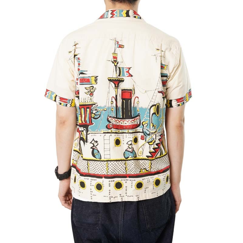 STAR OF HOLLYWOOD ���������֥ϥꥦ�å� Ⱦµ ����� BROAD COTTON OPEN SHIRT "SEA VOYAGE" SH38392