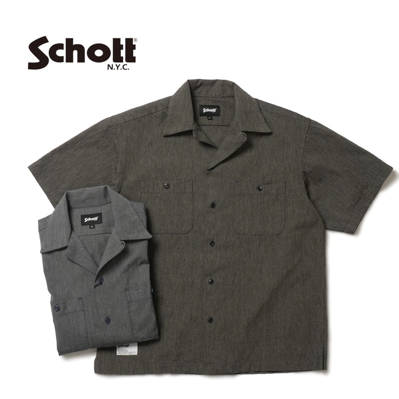 Schott å Ⱦµ  "COTTON COVERT SS SHIRT"  782-5123011