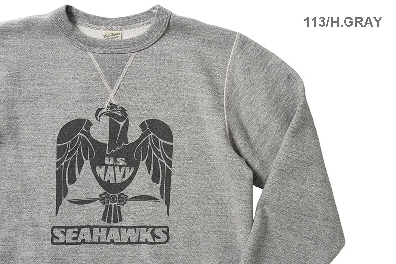 BUZZ RICKSON'S �Х��ꥯ���� �������åȡ��ȥ졼�ʡ� SET-IN CREW NECK SWEAT SHIRT ��U.S.NAVY SEAHAWKS�� BR69631
