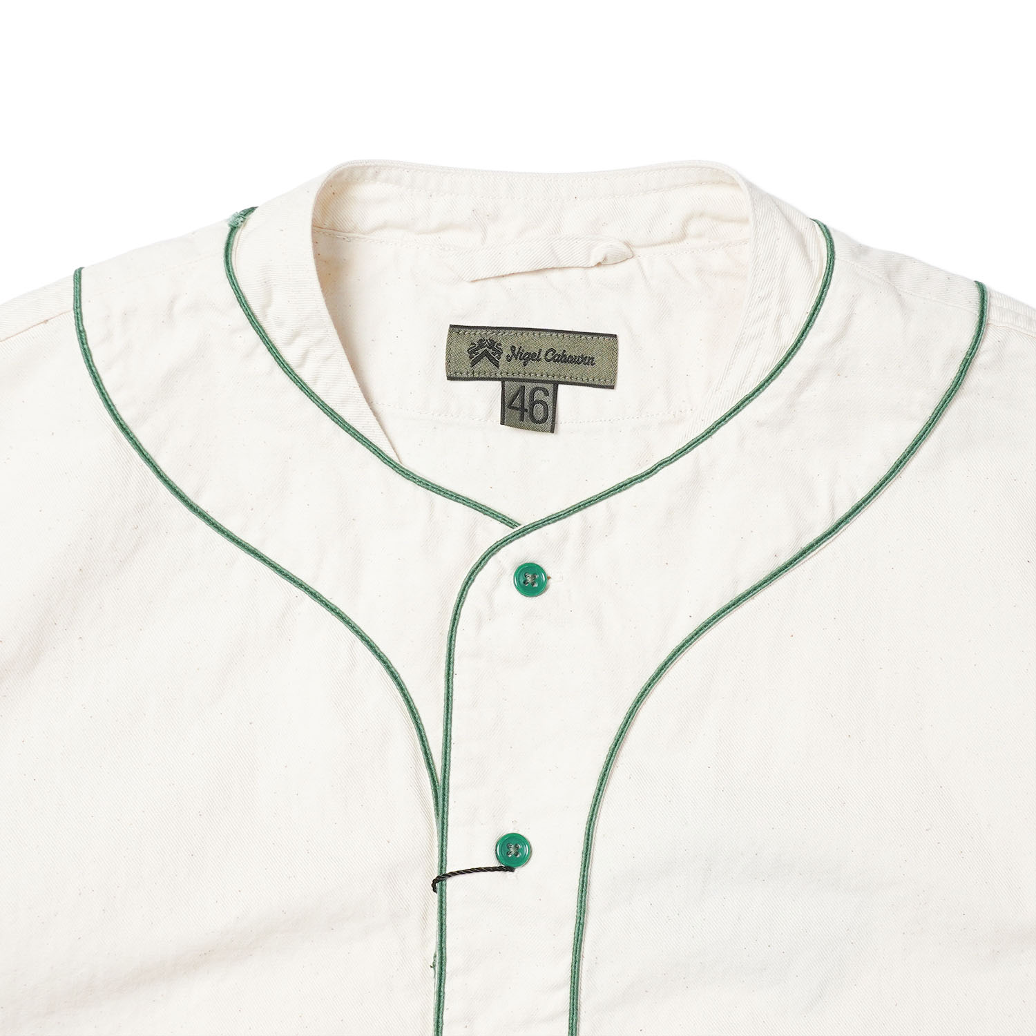 Nigel Cabourn �ʥ������륱���ܥ� Ⱦµ�١����ܡ��륷��� "BASEBALL SHIRT S/S - COTTON TWILL" 80520011002