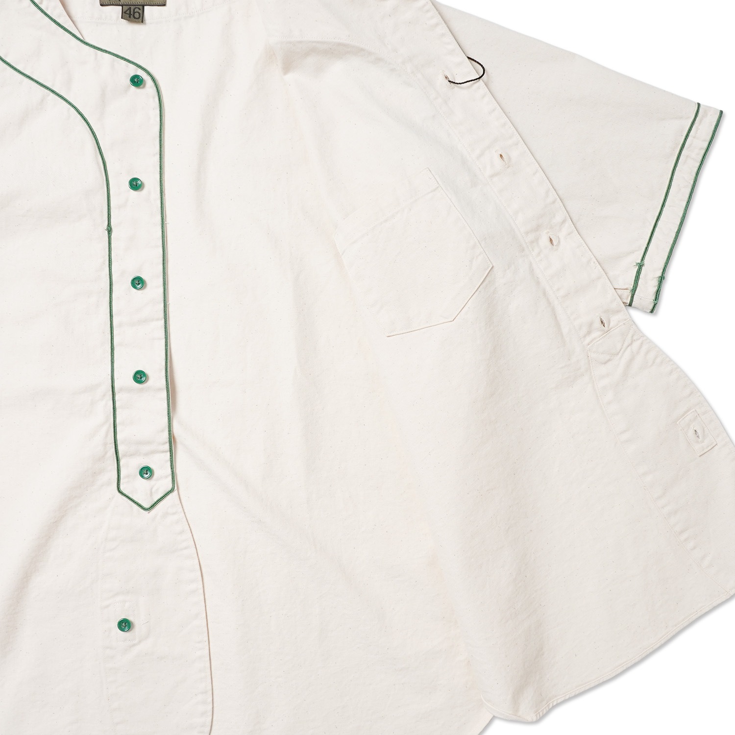 Nigel Cabourn �ʥ������륱���ܥ� Ⱦµ�١����ܡ��륷��� "BASEBALL SHIRT S/S - COTTON TWILL" 80520011002