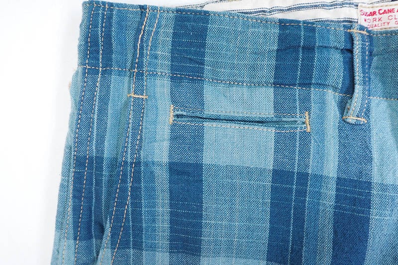 SUGAR CANE ���奬��������  �ϡ��եѥ��  FICTION ROMANCE  "6.6oz.INDIGO CHECK M1943TYPE SHORTS"  SC51653