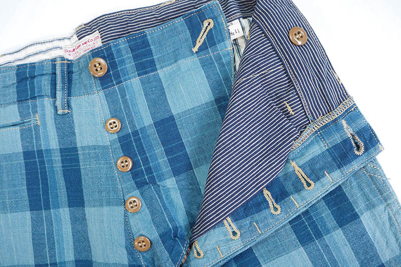 SUGAR CANE ���奬��������  �ϡ��եѥ��  FICTION ROMANCE  "6.6oz.INDIGO CHECK M1943TYPE SHORTS"  SC51653