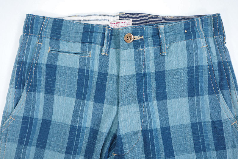 SUGAR CANE ���奬��������  �ϡ��եѥ��  FICTION ROMANCE  "6.6oz.INDIGO CHECK M1943TYPE SHORTS"  SC51653