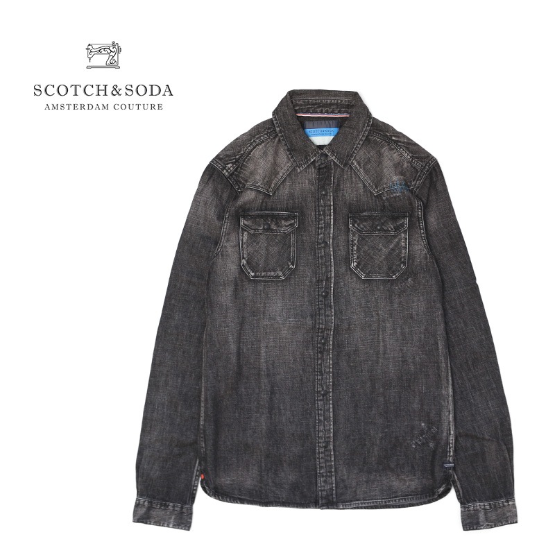 SCOTCH&SODA �����å�����ɥ����� Ĺµ����� WASHED DENIM SHIRT REGULAR FIT 133621 282-71401