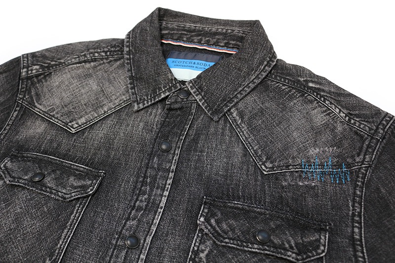 SCOTCH&SODA �����å�����ɥ����� Ĺµ����� WASHED DENIM SHIRT REGULAR FIT 133621 282-71401