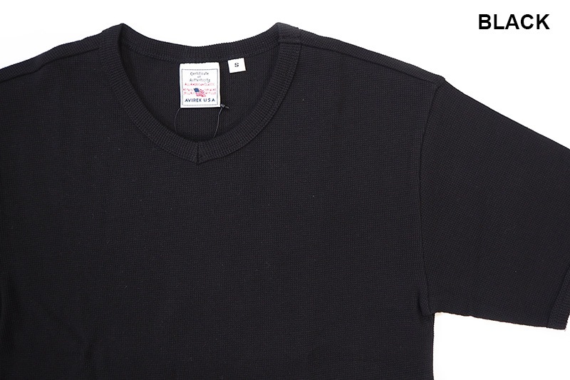 AVIREX å Ⱦµ T "MINI WAFFLE V-NECK S/S T-SHIRT" AVI6143149