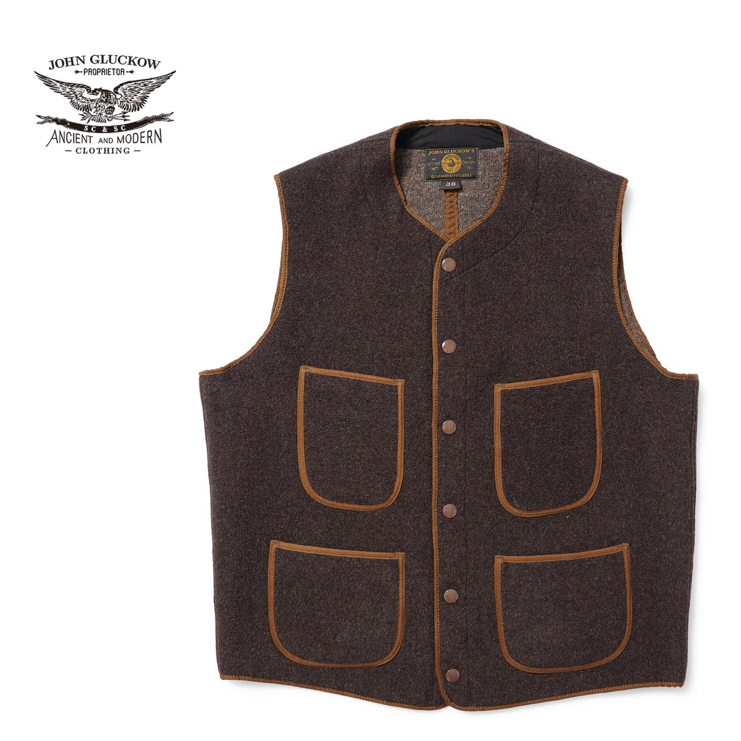 JOHN GLUCKOW ����󥰥�å��� �٥��� "JG Beachy Vest" JG-40