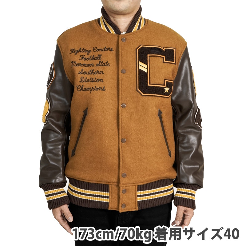 Whitesville �ۥ磻�ĥӥ롡����ɥ��㥱�åȡ�30oz. WOOL MELTON AWARD JACKET ��FIGHTING CONDORS�� (GOLD)  WV15603-156