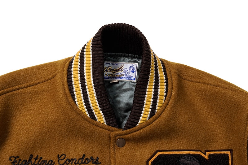 Whitesville �ۥ磻�ĥӥ롡����ɥ��㥱�åȡ�30oz. WOOL MELTON AWARD JACKET ��FIGHTING CONDORS�� (GOLD)  WV15603-156