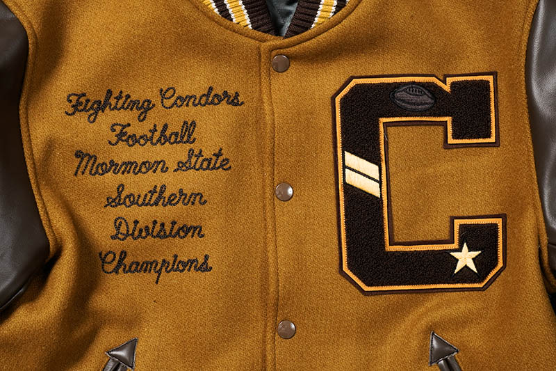 Whitesville �ۥ磻�ĥӥ롡����ɥ��㥱�åȡ�30oz. WOOL MELTON AWARD JACKET ��FIGHTING CONDORS�� (GOLD)  WV15603-156