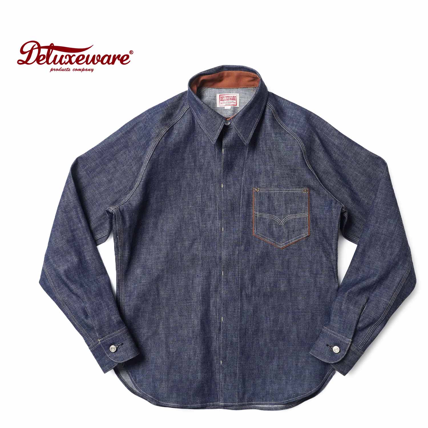 DELUXEWARE �ǥ�å�����������Ĺµ ����ġ���40s DENIM SHIRT��  7640