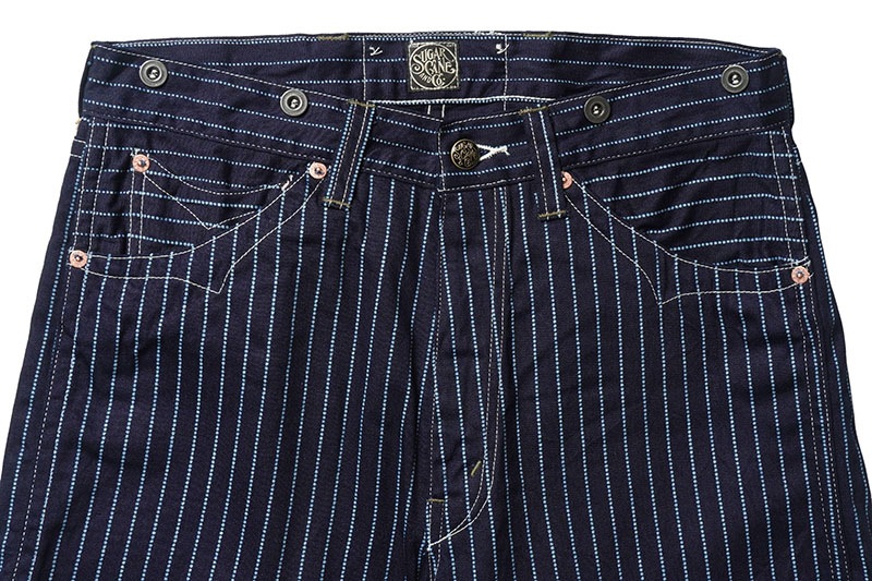 SUGAR CANE ���奬�������� ���硼�ȥѥ��  FICTION ROMANCE  "9oz. WABASH STRIPE ZIP FLY SHORTS"  SC51443