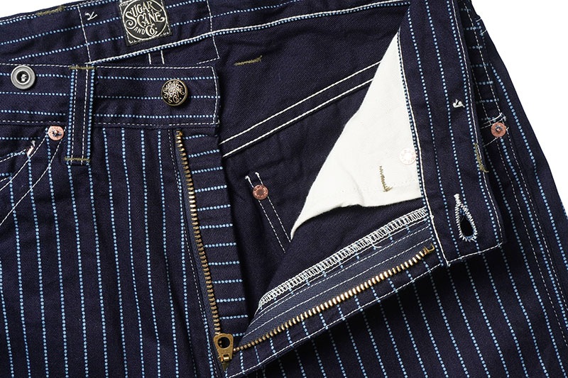 SUGAR CANE ���奬�������� ���硼�ȥѥ��  FICTION ROMANCE  "9oz. WABASH STRIPE ZIP FLY SHORTS"  SC51443