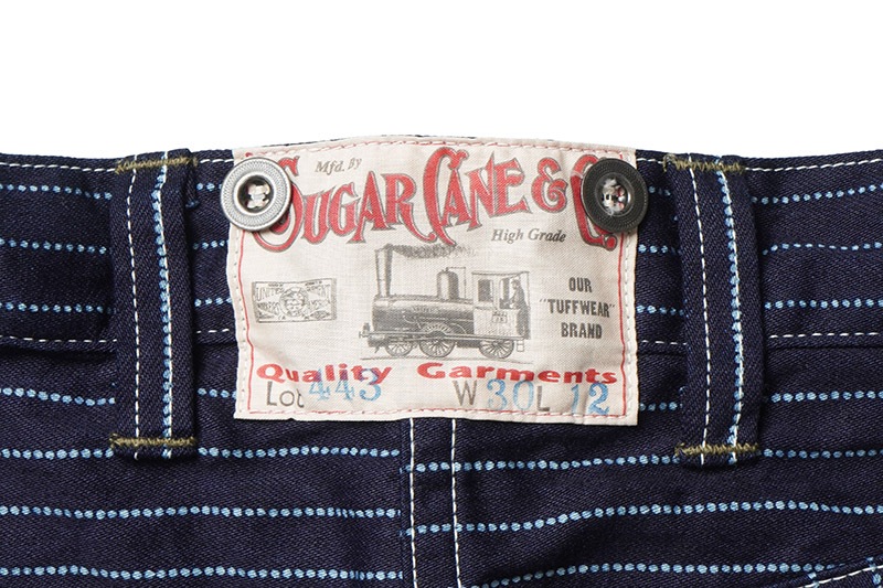 SUGAR CANE ���奬�������� ���硼�ȥѥ��  FICTION ROMANCE  "9oz. WABASH STRIPE ZIP FLY SHORTS"  SC51443