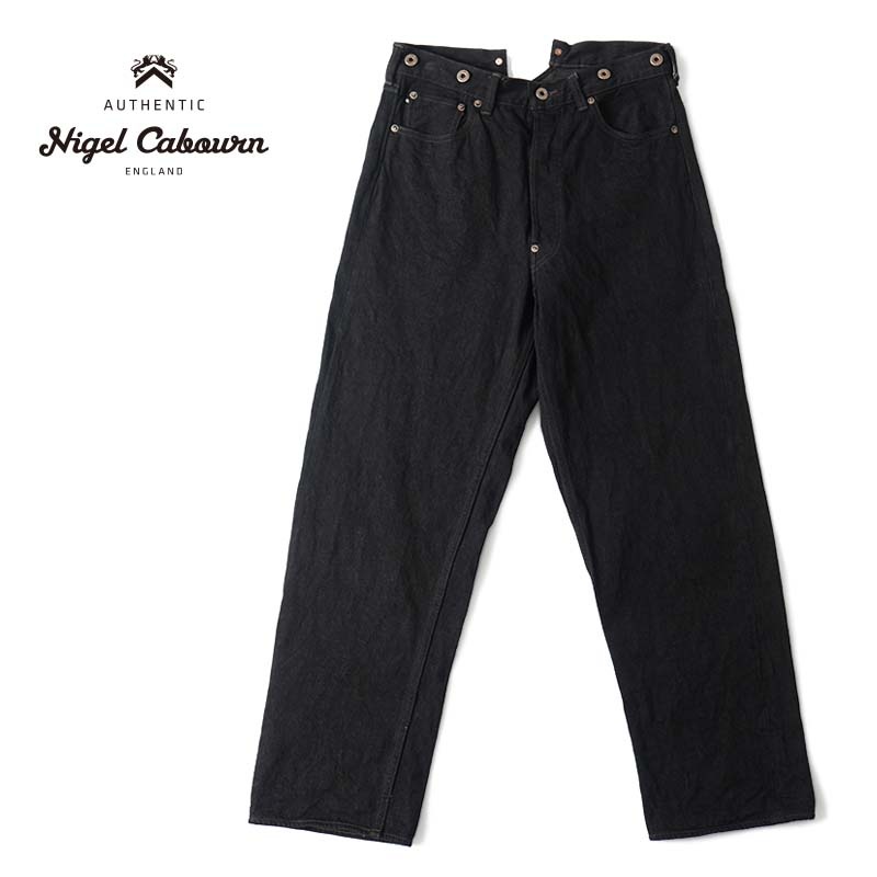 �ڥ�󥦥��å����Nigel Cabourn �ʥ������륱���ܥ� �ѥ�� "RAILMAN DENIM PANT BLACK" 80510050125