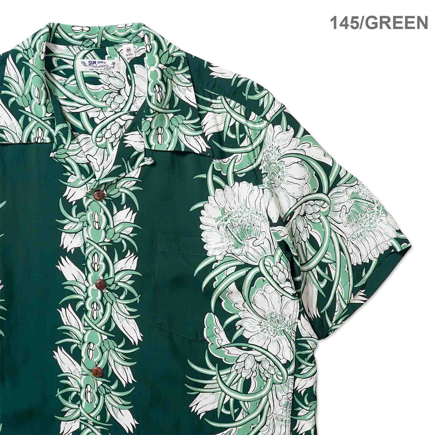 SUN SURF ���󥵡��� Ⱦµ �����ϥ���� RAYON HAWAIIAN SHIRT ��NIGHT BLOOMING CEREUS BORDER�� SS39612