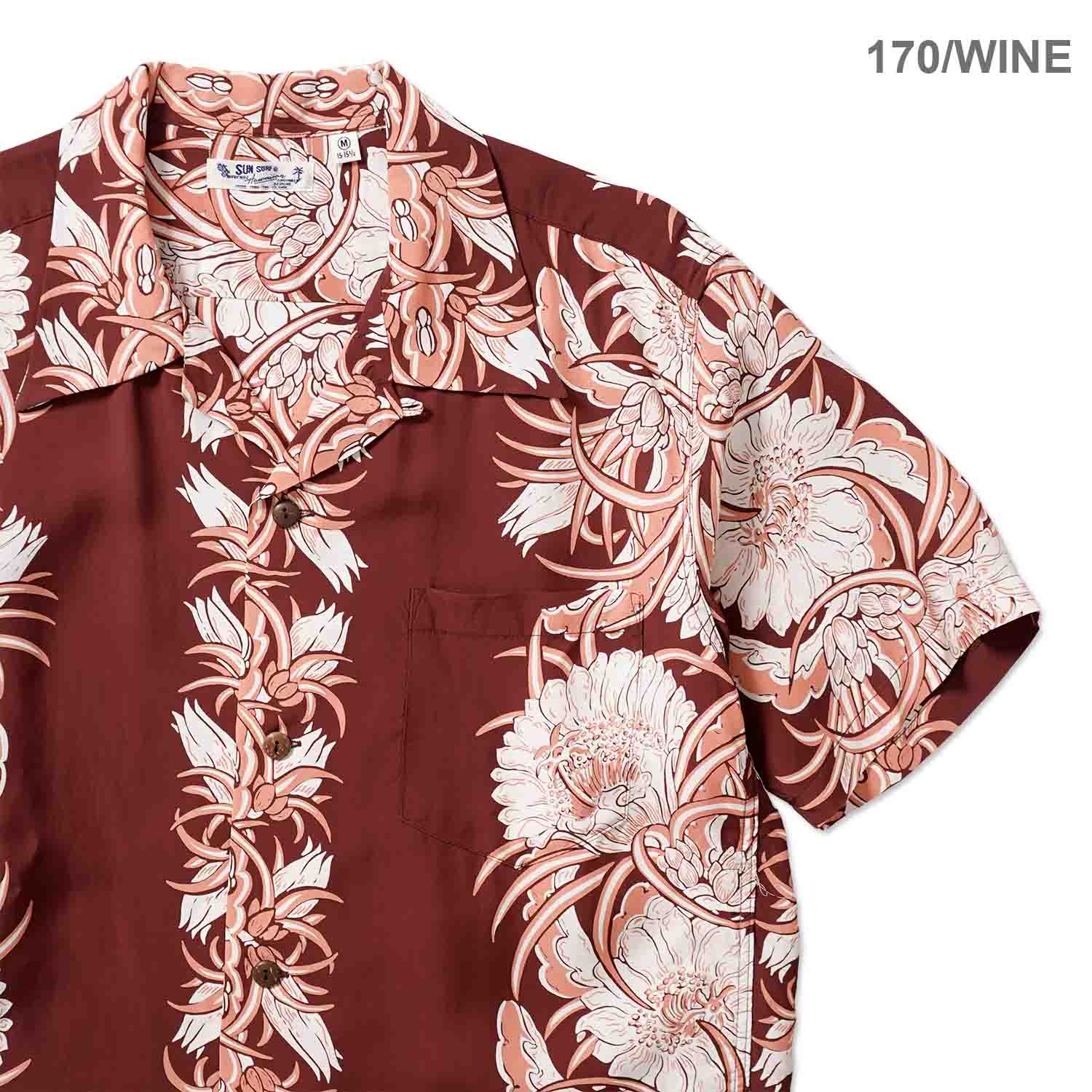 SUN SURF ���󥵡��� Ⱦµ �����ϥ���� RAYON HAWAIIAN SHIRT ��NIGHT BLOOMING CEREUS BORDER�� SS39612