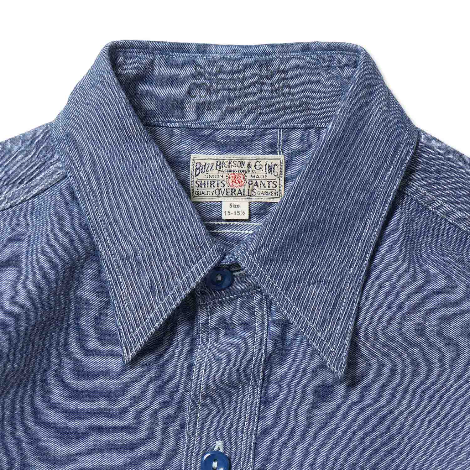 BUZZ RICKSON'S �Х��ꥯ���� Ĺµ����� ��BLUE CHAMBRAY WORK SHIRT�� BR25995