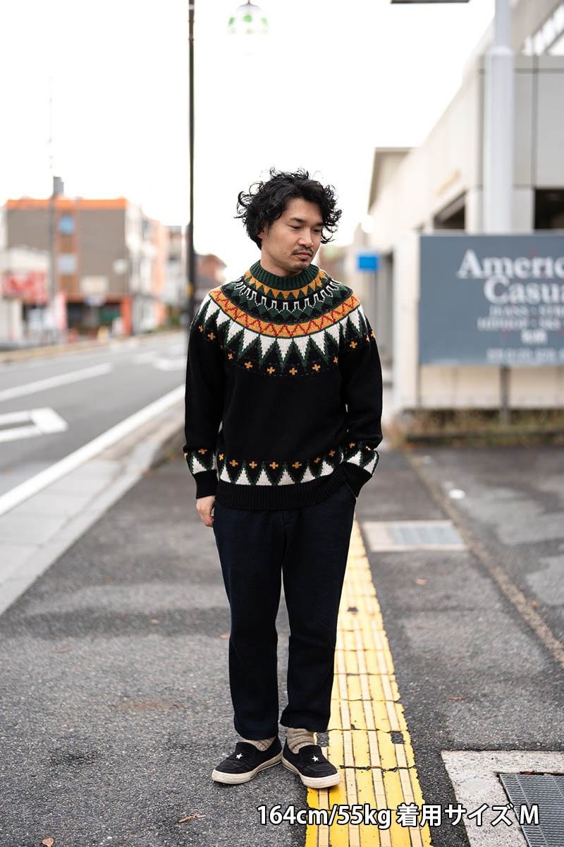 STEVENSON OVERALL Co.  ���ƥ����֥󥽥󥪡��С������� �˥å�  �������� "Geometric Alpine Sweater" GAS