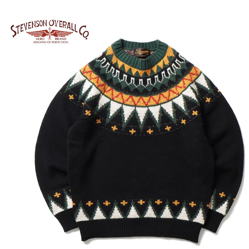 STEVENSON OVERALL Co.  ���ƥ����֥󥽥󥪡��С������� �˥å�  �������� "Geometric Alpine Sweater" GAS