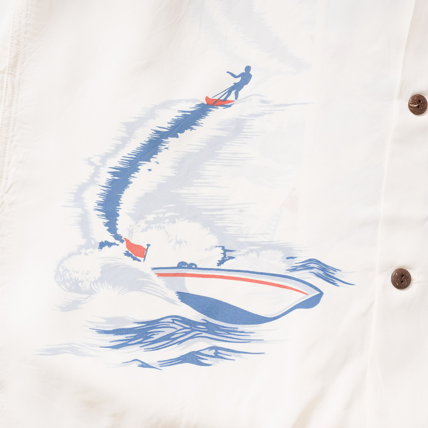 SUN SURF ���󥵡��� Ⱦµ �����ϥ���� RAYON HAWAIIAN SHIRT ��WATER SKIING��  SS39630