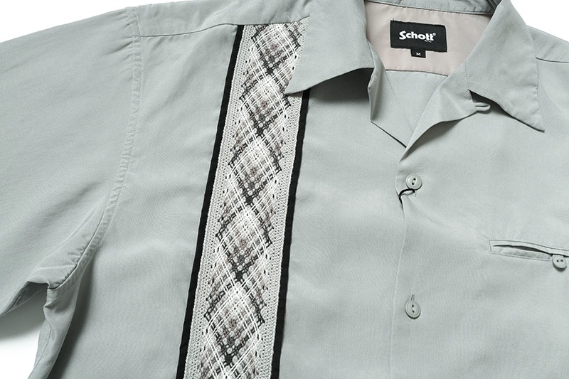 Schott ����å� Ĺµ ����� ��BRAID LYOCELL LS SHIRT�� 782-4120003