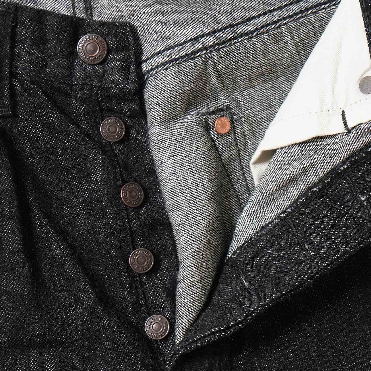 FULLCOUNT �ե륫����� �ѥ��  "Wide Black Selvedge Denim(Super Smooth)"  0105BKSS