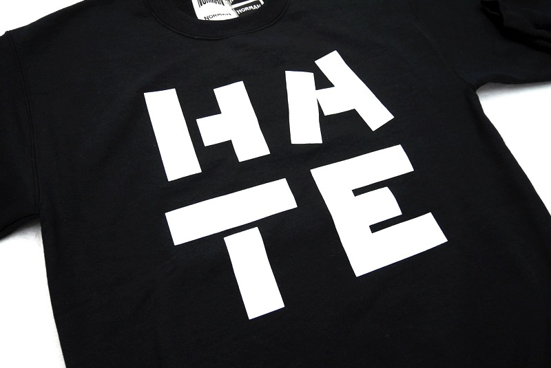 NORMAN �Υ�ޥ� �������å� Logo Print Crew Neck Sweat "HATE" NOR-0034