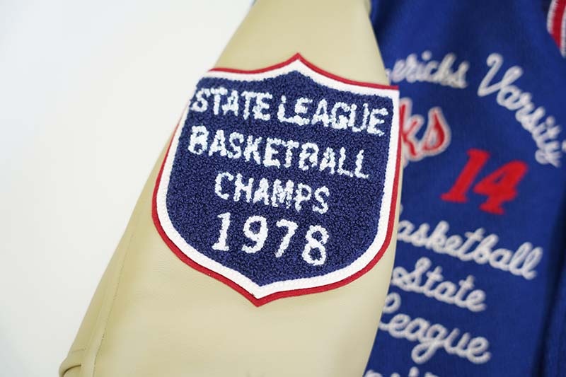 Whitesville �ۥ磻�ĥӥ� ����ɥ��㥱�å� 30oz. WOOL MELTON AWARD JACKET ��MAVERICKS�� (ROYAL)  WV15166-126