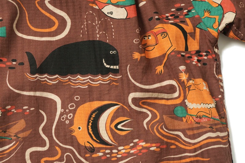 SUN SURF 󥵡 Ⱦµ ϥ DOBBY COTTON OPEN SHIRT  OCEAN ACTIVITIES by ʿ with MOOKIE  SS39538