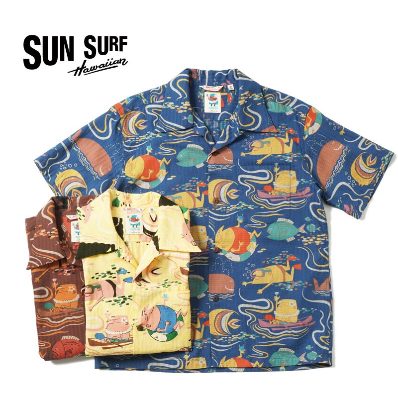 SUN SURF 󥵡 Ⱦµ ϥ DOBBY COTTON OPEN SHIRT  OCEAN ACTIVITIES by ʿ with MOOKIE  SS39538