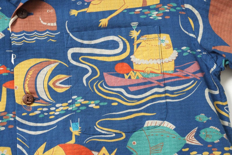 SUN SURF 󥵡 Ⱦµ ϥ DOBBY COTTON OPEN SHIRT  OCEAN ACTIVITIES by ʿ with MOOKIE  SS39538