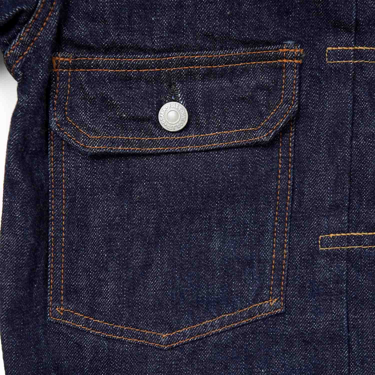 FULLCOUNT �ե륫����� FULLCOUNT��Ħ����  �ǥ˥� ���㥱�å�  ��CLASSIC TATTOO EMBROIDERY TYPE 2nd DENIM JACKET 13.7oz��  ONE WASH  2102E