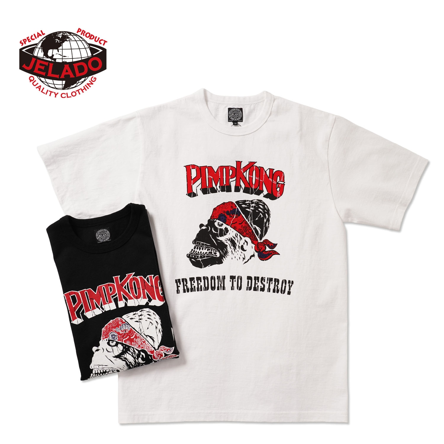 JELADO �����顼�� Ⱦµ T����� "PIMP KONG Tee" AB21235