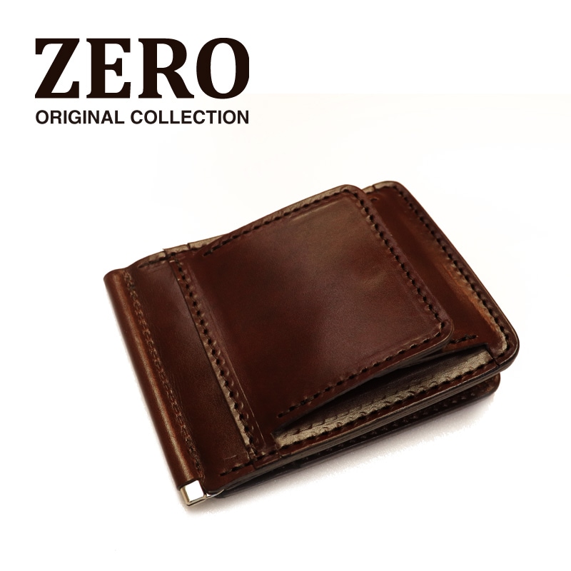 ZERO  å  MONEY CLIP CARD CASE AND COINCASE BROWN ZERO-MC-02-BR