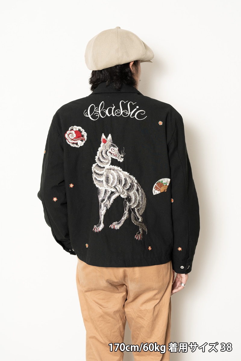 FULLCOUNT �ե륫����� FULLCOUNT��Ħ����  ���㥱�å� ��CLASSIC TATTOO EMBROIDERY SPORT JACKET ORIGINAL DRAWING by "HORIDAI" ��  2054-1