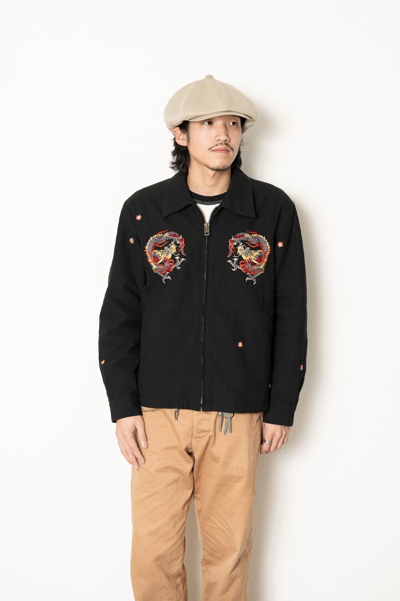 FULLCOUNT �ե륫����� FULLCOUNT��Ħ����  ���㥱�å� ��CLASSIC TATTOO EMBROIDERY SPORT JACKET ORIGINAL DRAWING by "HORIDAI" ��  2054-1