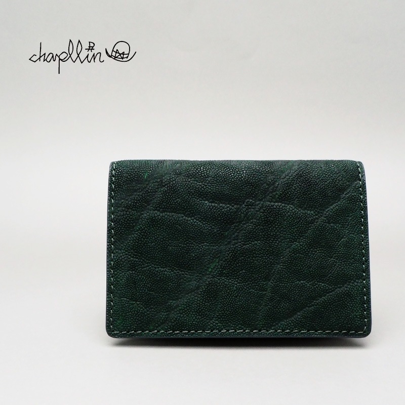chapllin ����åץ�� �����ɥ����� ��ELEPHANT LEATHER CARD CASE�� GREEN CPC-CC-EL-GN