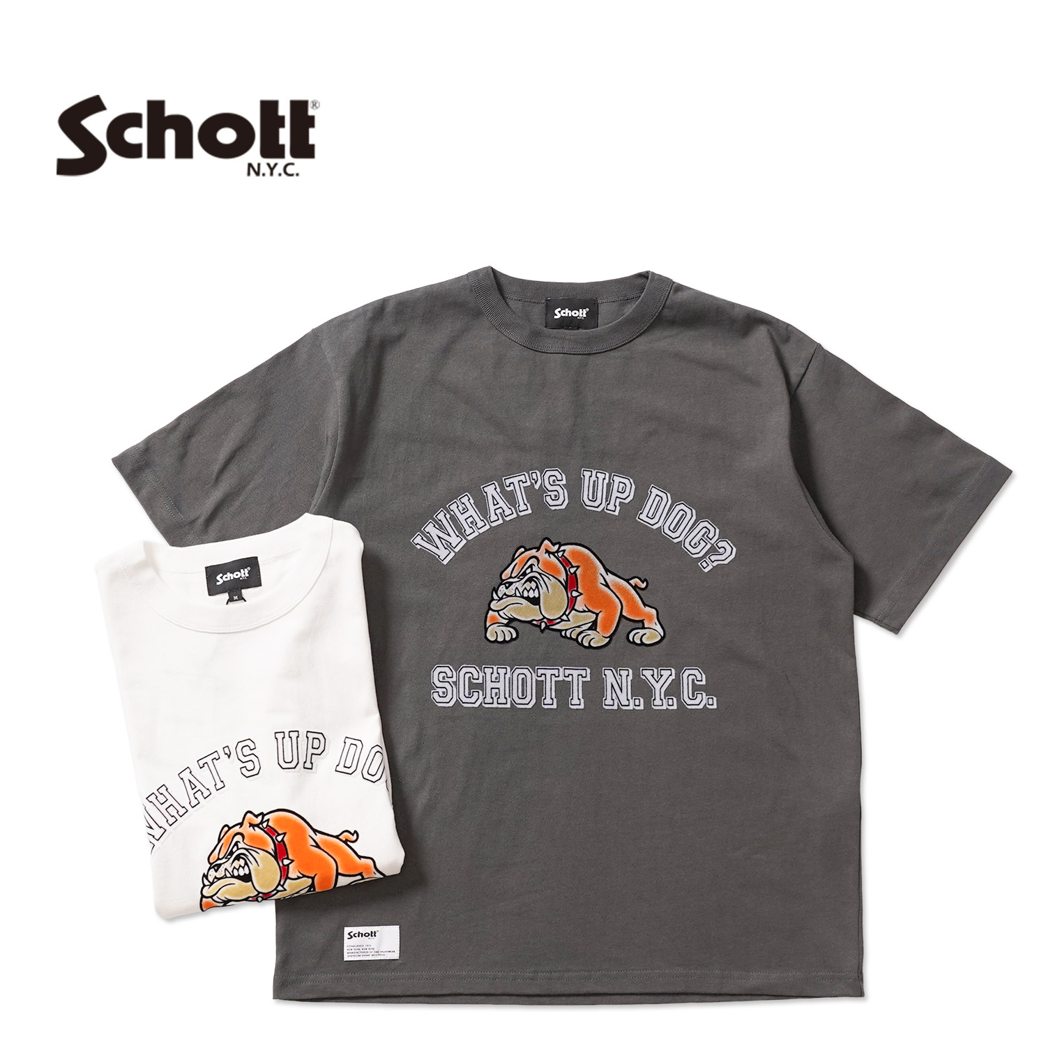 Schott ����å� Ⱦµ�ԥ���� "WHAT'S UP DOG T-SHIRT" 782-6134014