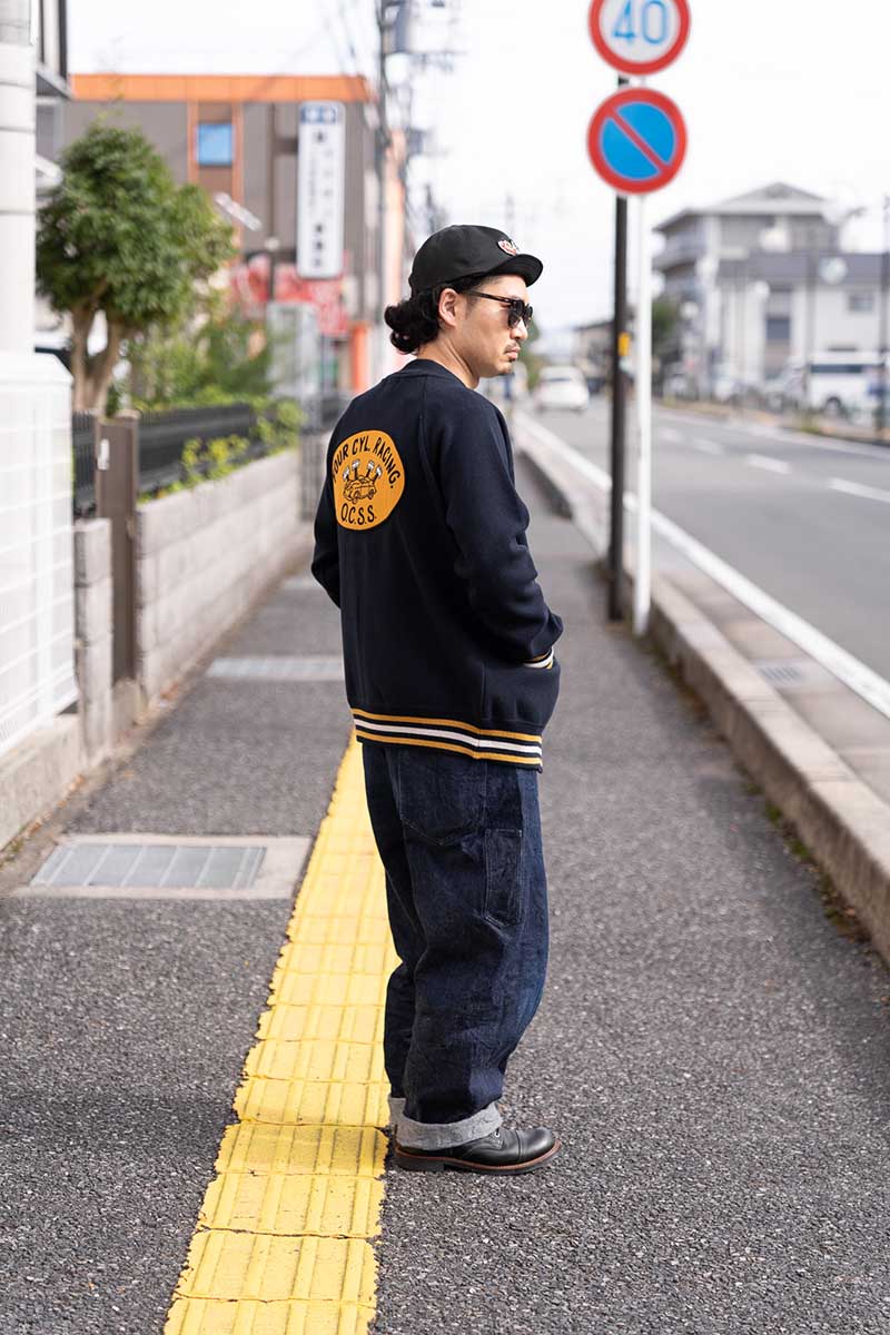 OLD CROW ������ɥ����� ���㥱�å�  "FOUR CYL. RACING. - KNIT BLOUSON"  OC-24-AW-09
