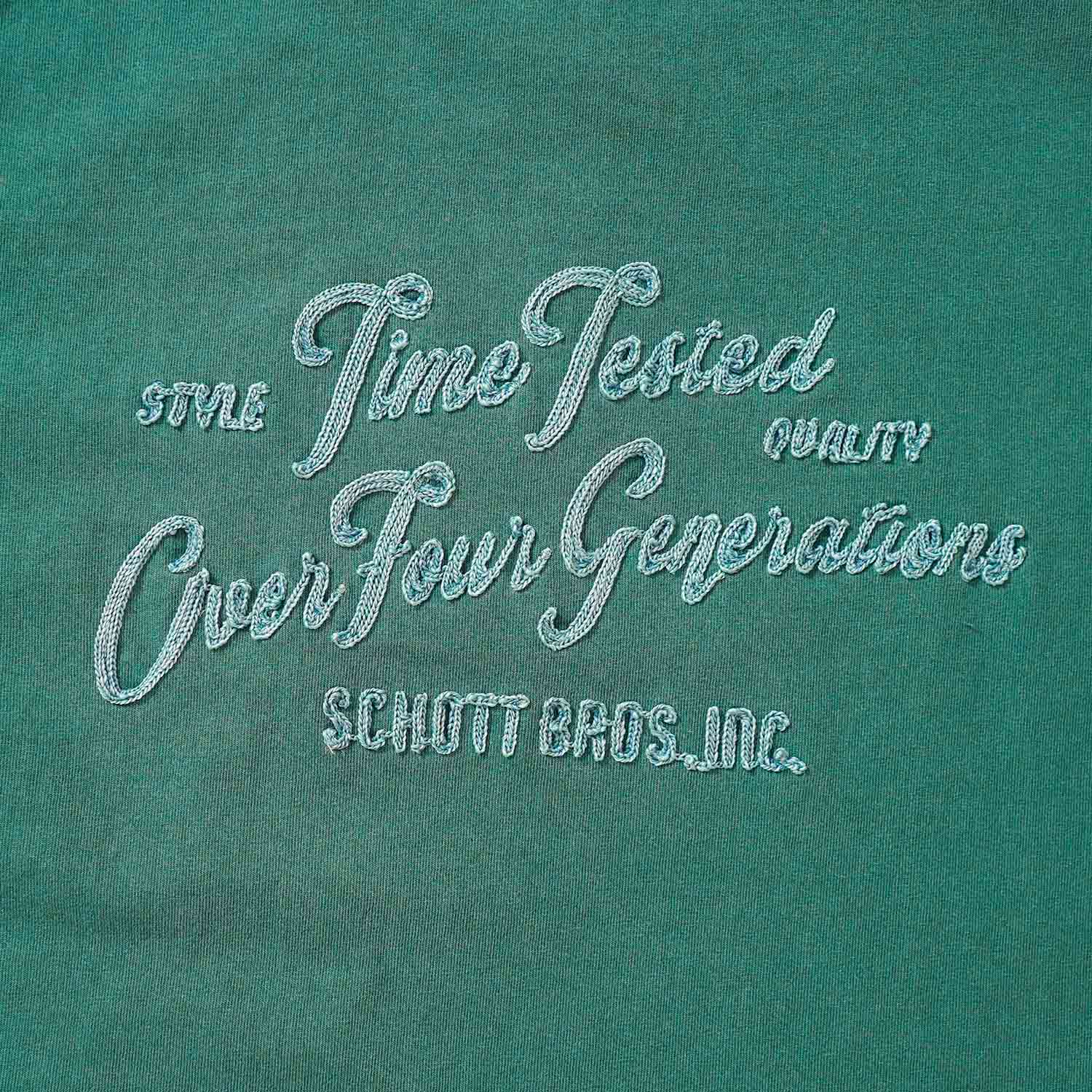 Schott ����å� Ⱦµ�ԥ���� "TIME TESTED OVER FOUR GENERATIONS EMB. HENLEY T-SHIRT" 782-6134005
