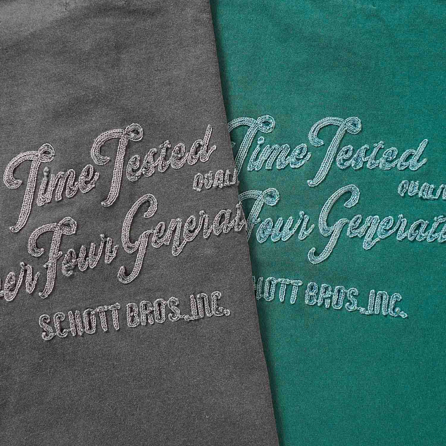 Schott ����å� Ⱦµ�ԥ���� "TIME TESTED OVER FOUR GENERATIONS EMB. HENLEY T-SHIRT" 782-6134005